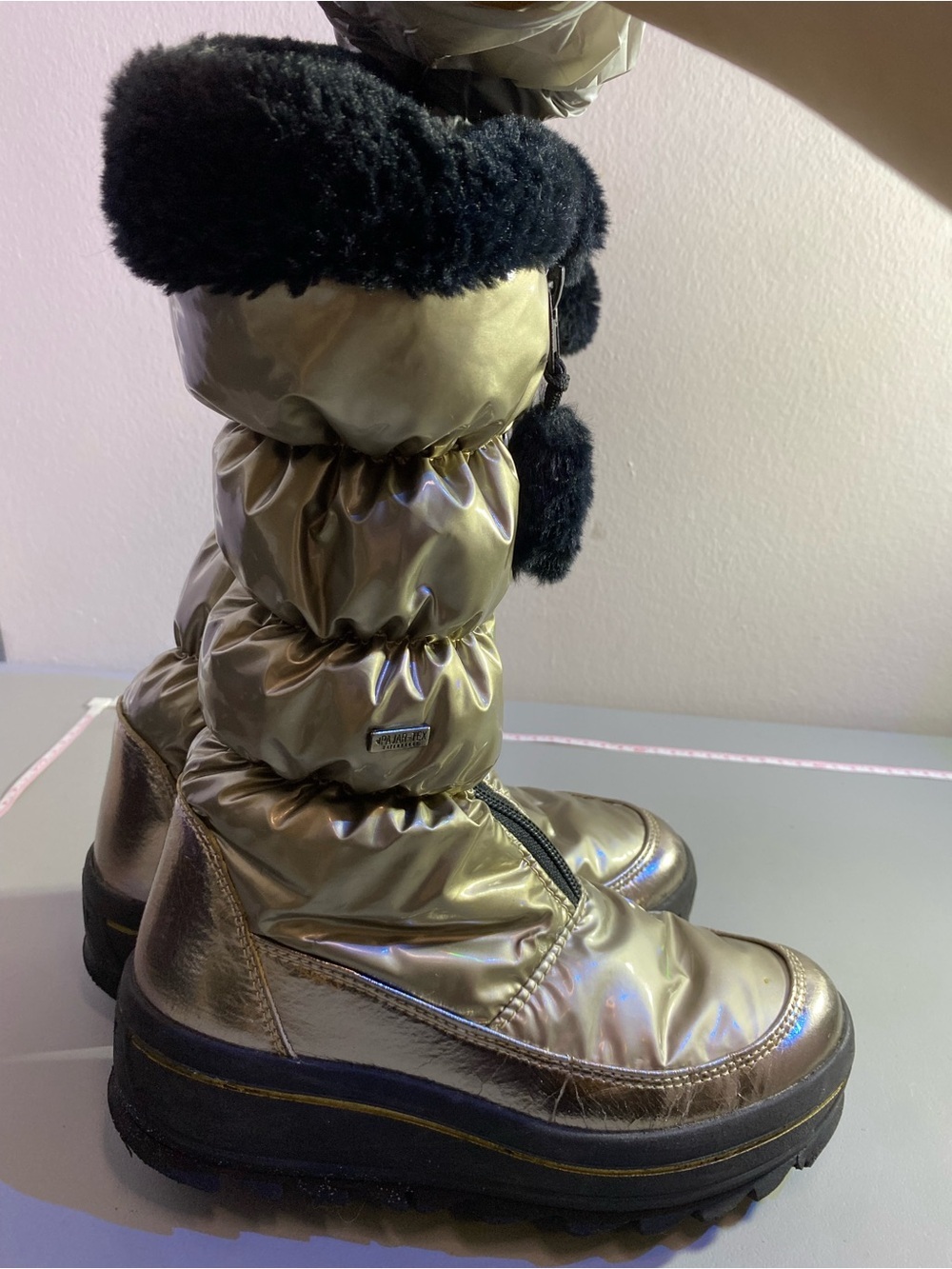 Pajar Black Shearling-Lined Winter Boot - Picture 8 of 12